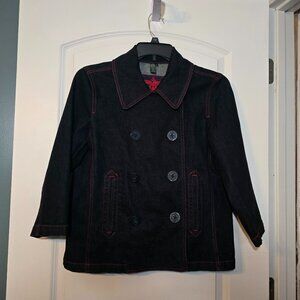 Lauren R. L. Ralph Lauren Dark Denim Jean Jacket Women’s Size Large